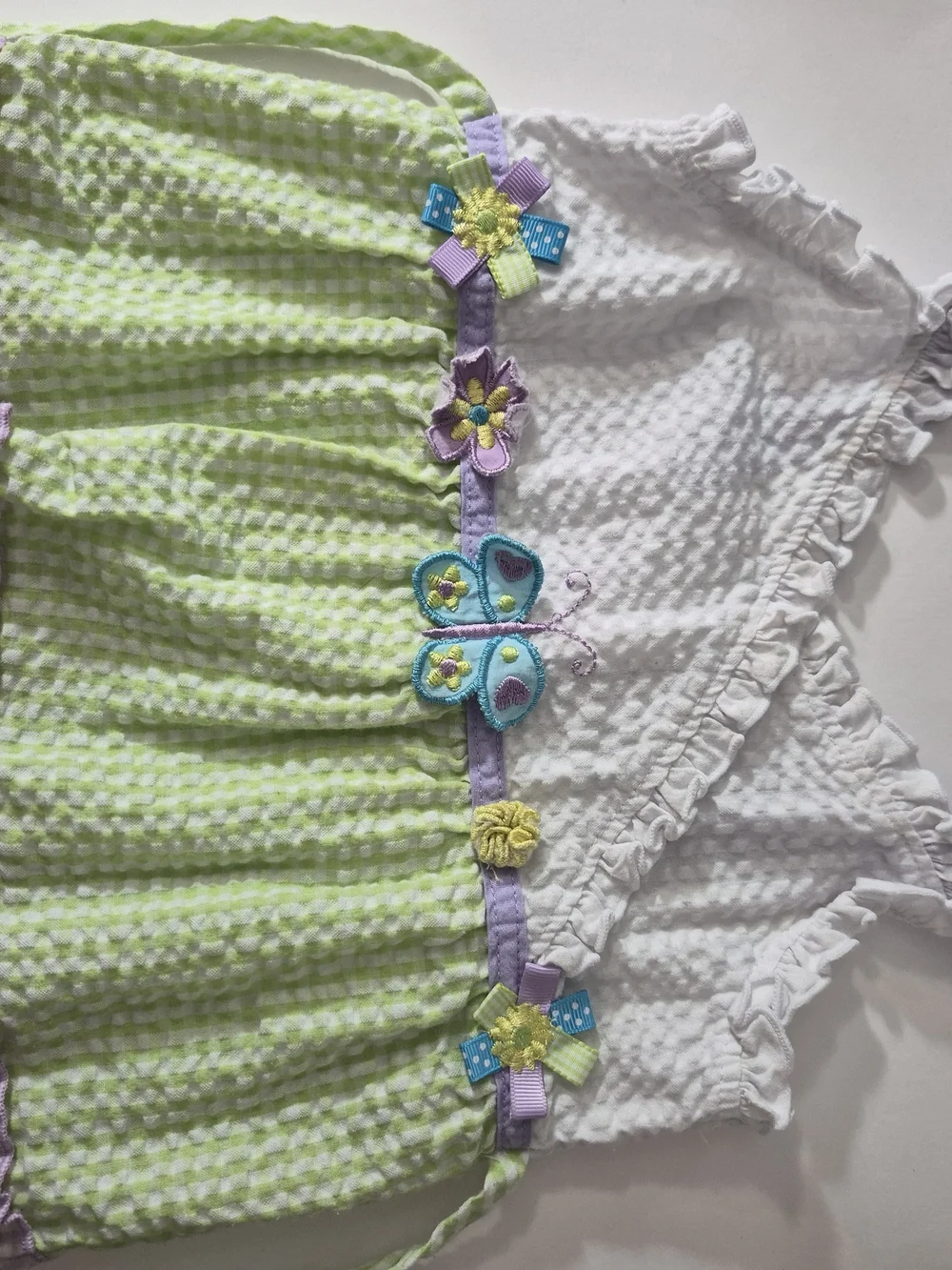 Youngland Lavender & White Girls Sundress